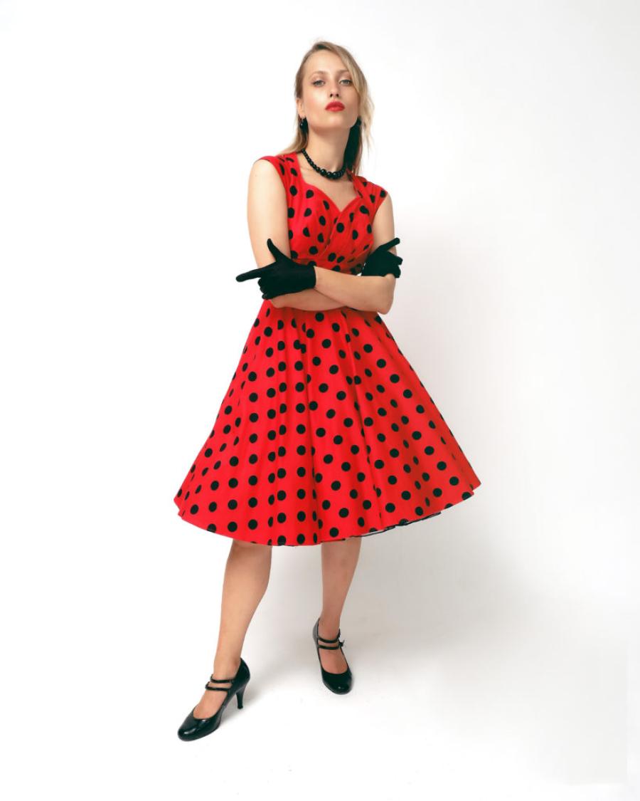 Scarlet Polka Dot Noir - фото 1