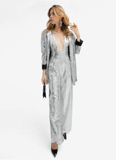Silver Sequin Power Suit Silver Sequin Power Suit - фото 1